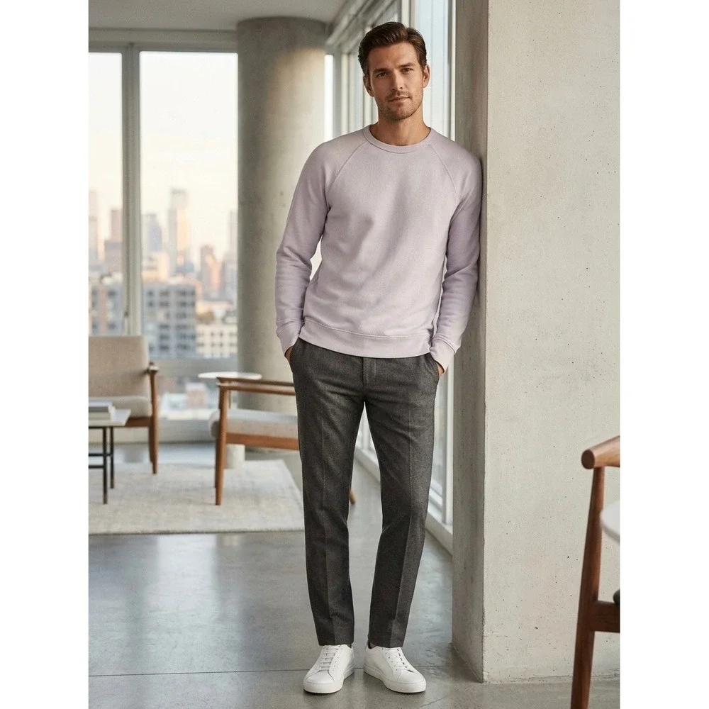 Vince Mens Lavender Purple Cotton French Terry Raglan Sweatshirt M66249990 S